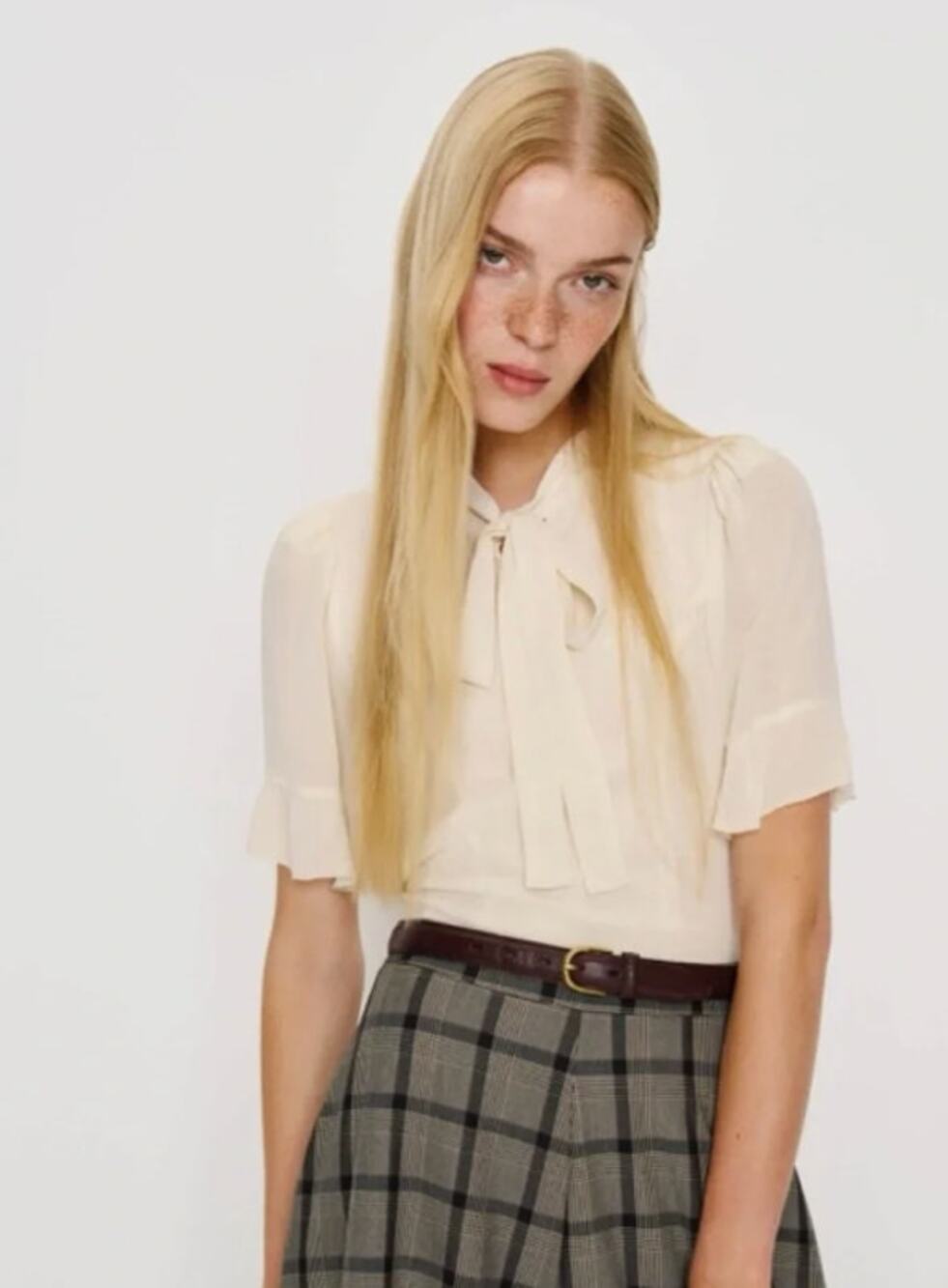New Reformation x Nara Smith Cloud Egg Blouse Size 18